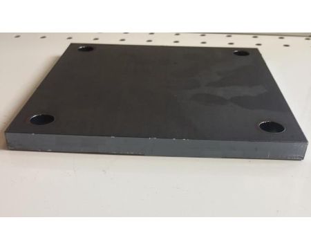 Platine carrée percée 150x150x10 en lots
