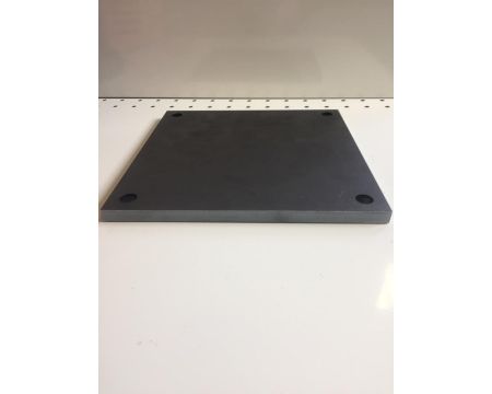 Platine carrée percée 200x200x10 en lots