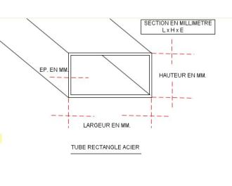 TUBE INOX CARRE 60 x 60 X 2 QUALITE DECO 304L