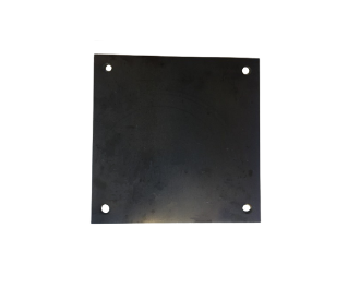 Platine carrée percée 250x250x10
