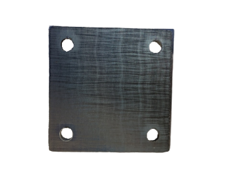 Platine carrée percée 250x250x10