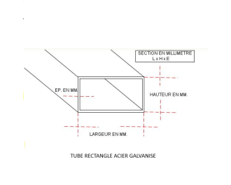 TUBE RECT. GALVA SDZ 80 X 40 X 2
